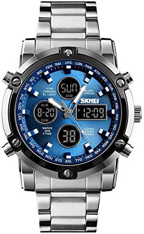 SKMEI 1389 Luxury Waterproof Dual Display Watch – Stylish, Strong & Smart for Men