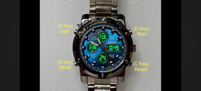 SKMEI 1389 Luxury Waterproof Dual Display Watch – Stylish, Strong & Smart for Men